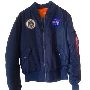 NWOT Alpha Industries NASA MA-1 BOMBER JACKET YL